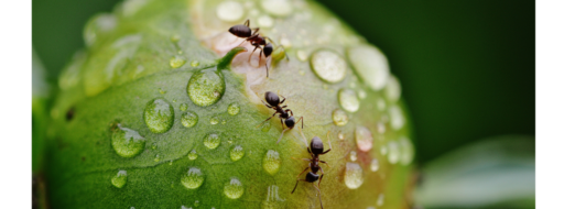 Hormigas bajo la lluvia